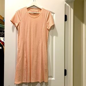 Ready for Summer days and Nights.  Toad & Co orange sherbet striped dress.